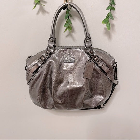 COACH Metallic Silver Sophia Satchel Shoulder Bag # H1020-15960 - Picture 1 of 15